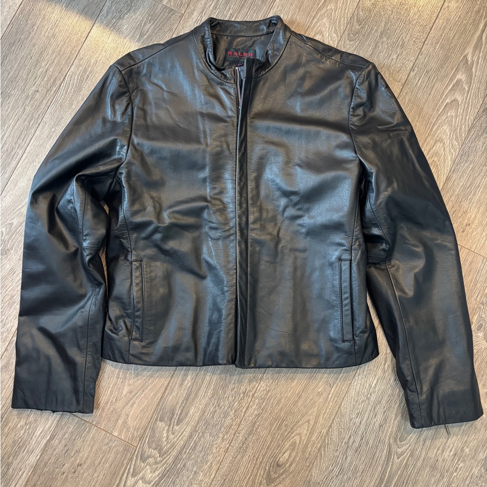 Ralph Lauren Black Leather Jacket for Women